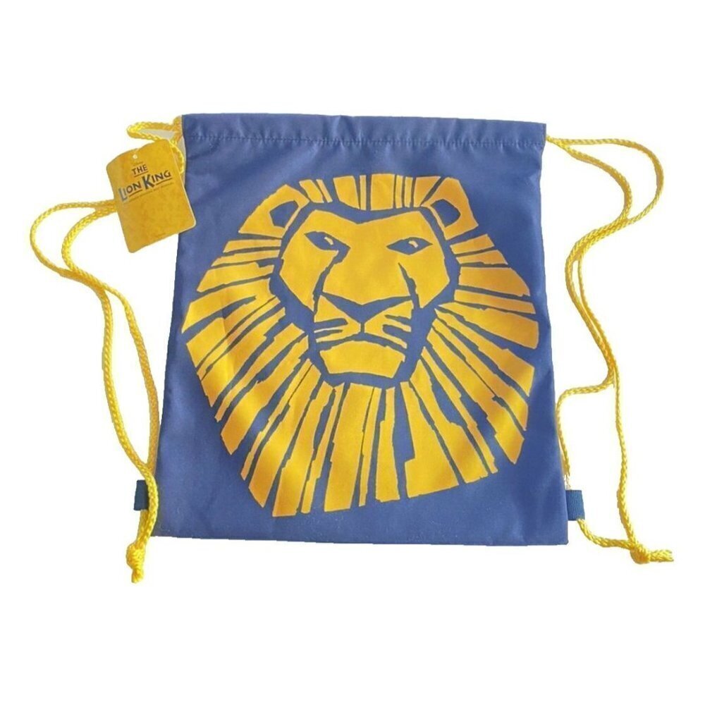 Disney The Lion King Broadway Musical Drawstring Backpack Cinch Bag New  NWT